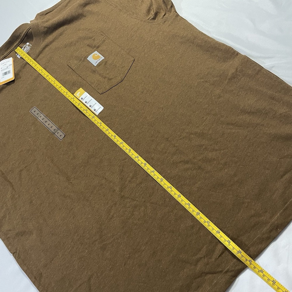 Carhartt K87 Loose Fit Heavyweight Pocket T-Shirt Mens XL Oiled Walnut Brown NWT - Picture 5 of 6